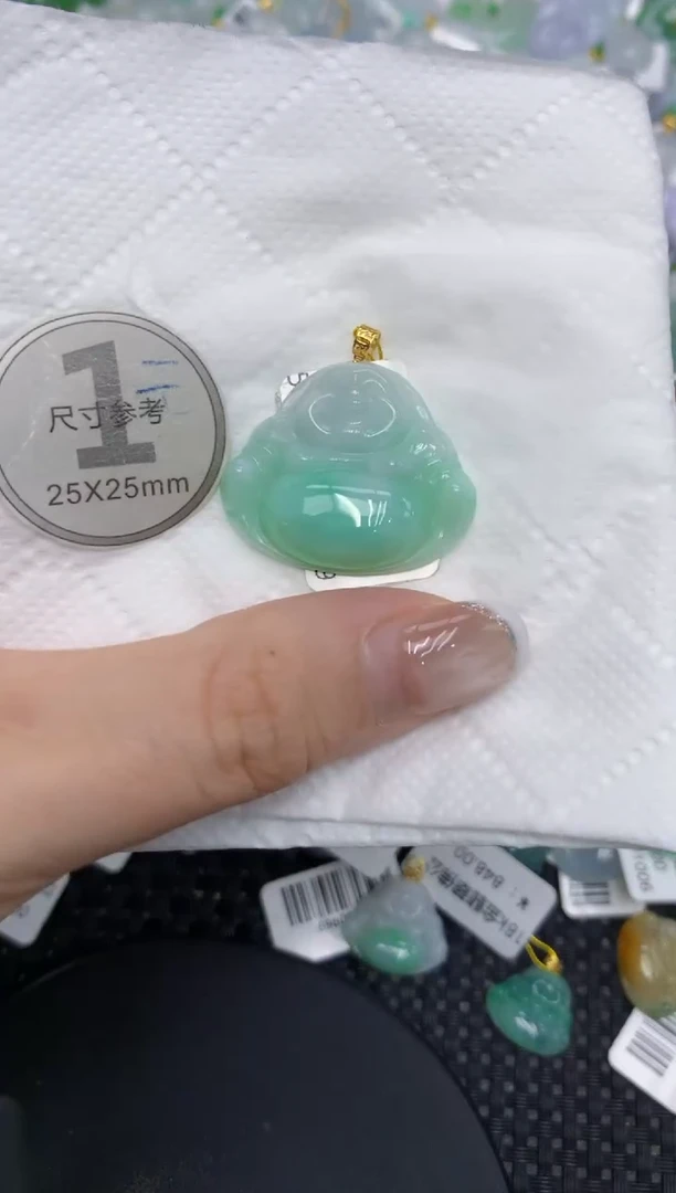 颈饰18K金镶嵌翡翠11111111