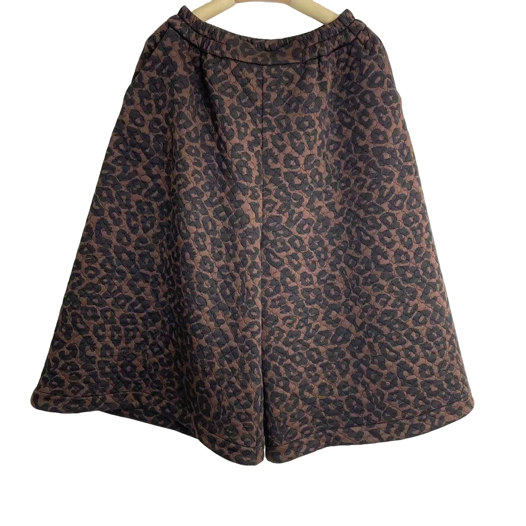 恬小霓（玲玲姐精选）1472/黑豹纹/裤裙/宽松/休闲/百搭/时尚