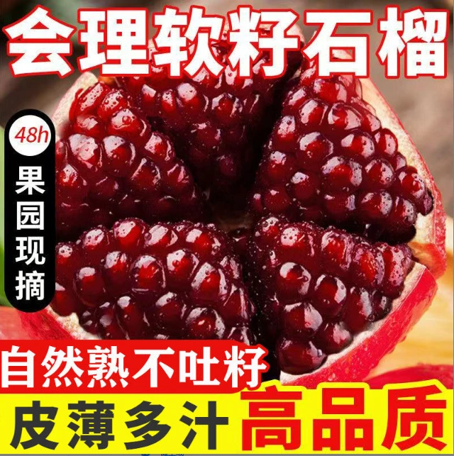 【四川会理】5斤突尼斯软籽石榴新鲜水果当季采摘产地直发特产大果