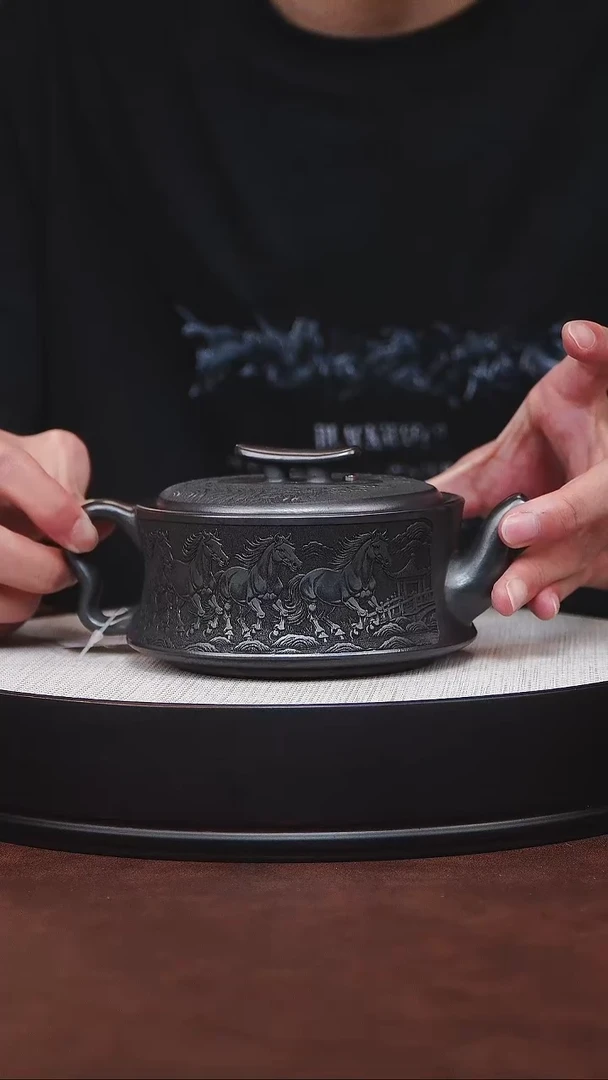 茶杯紫砂宜兴紫砂 石黄周盘