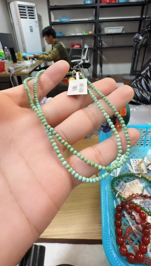 未镶嵌绿松石项链晶0596 约3mm