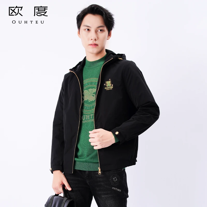 OUHTEU/欧度【诺克熊系列】25秋季新品男士易打理舒适运动茄克7706