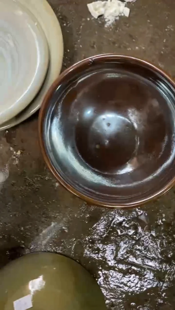 浪鬼柴烧-釉绘系列举**铁碗