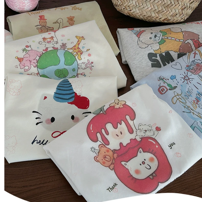 女童短袖紫外线光变阳光呈现图案2025夏装新款宝宝衣服夏儿童t恤