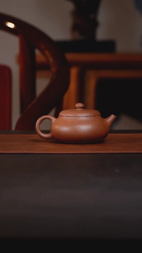 茶壶紫砂扁玉内推7孔150cc