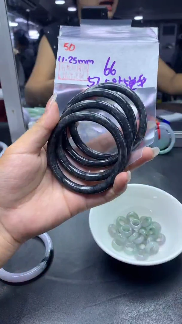 未镶嵌定制翡翠50手镯57-58纹+66元+多样性拍一发一