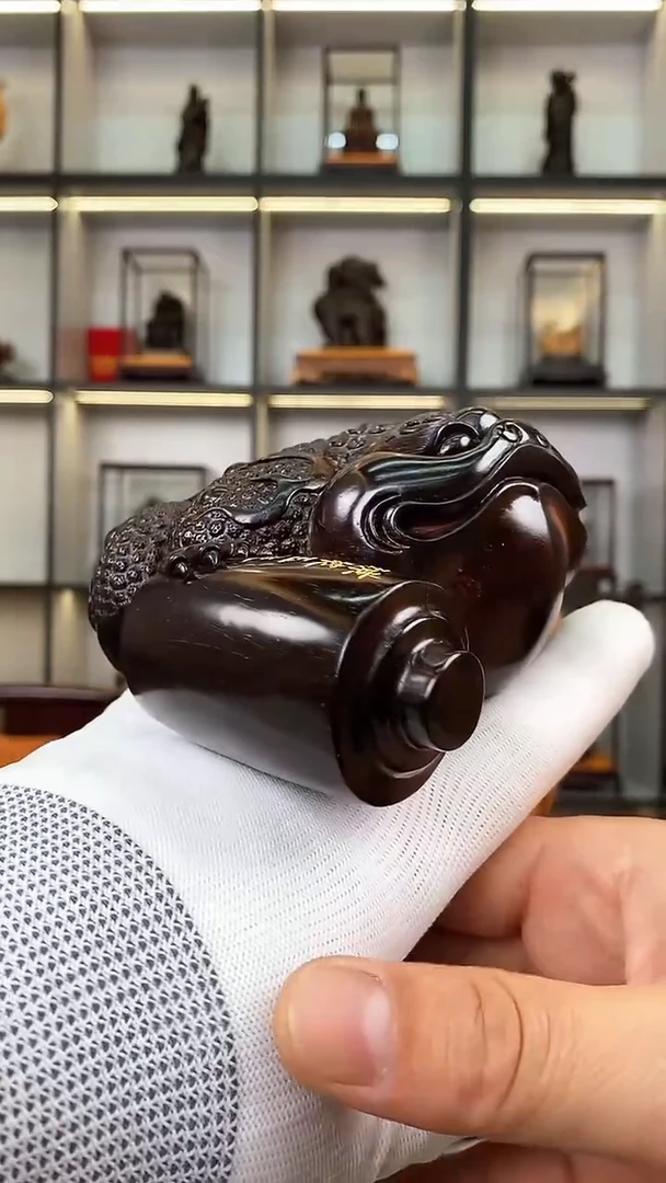 【闪购商品】小叶紫檀把件金蟾