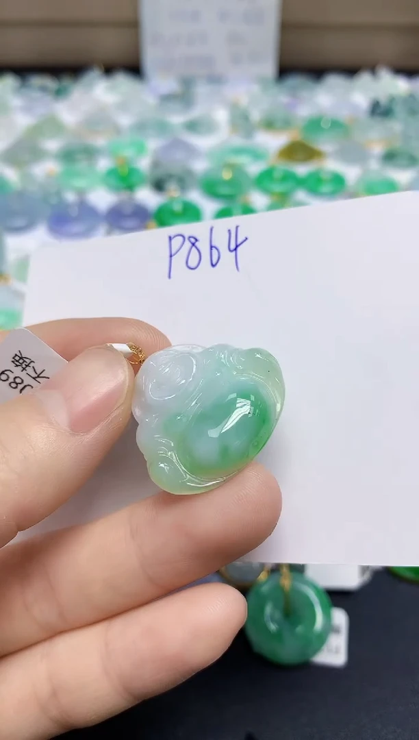 颈饰未镶嵌翡翠天然缅甸翡翠A货翡翠百元以上9元证书费自理
