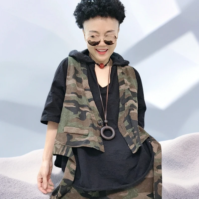 潮款个性时尚迷彩马甲(均码)