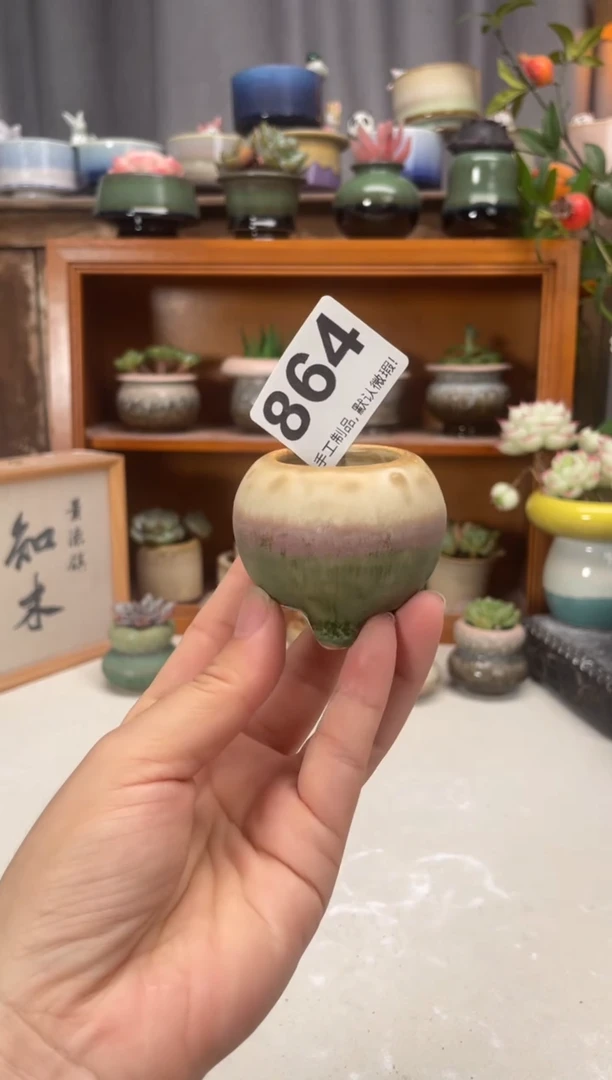 瓷片864微瑕知木小芳花盆