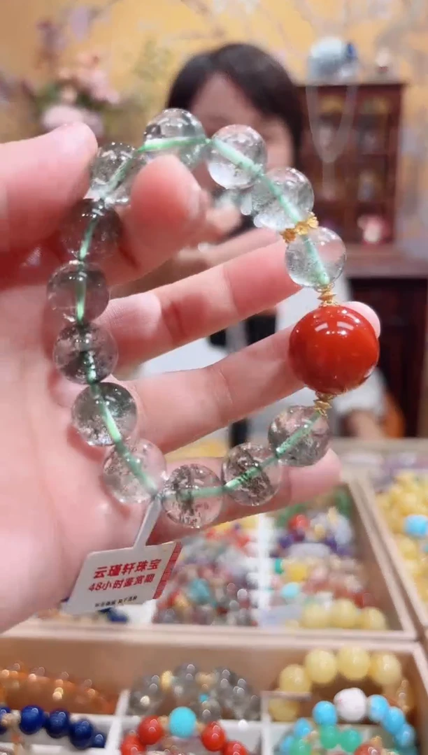 18K金镶嵌手串水晶设计款珠串12+