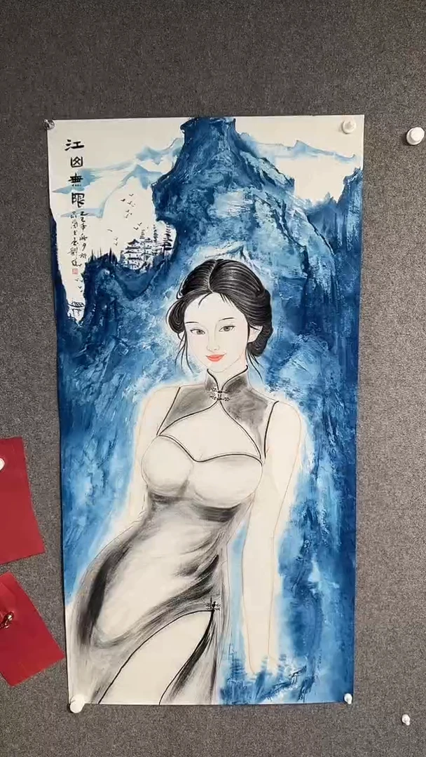 国画刘俊老师四尺