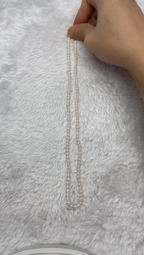 项链银S925镶嵌海水珍珠AK3.5-4mm