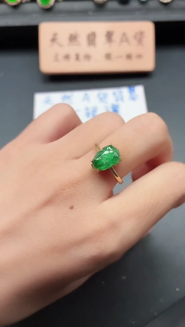 银S925镶嵌戒指翡翠111