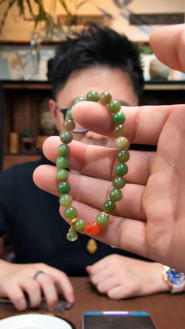 未镶嵌手串和田玉和田玉碧玉手串DN8*