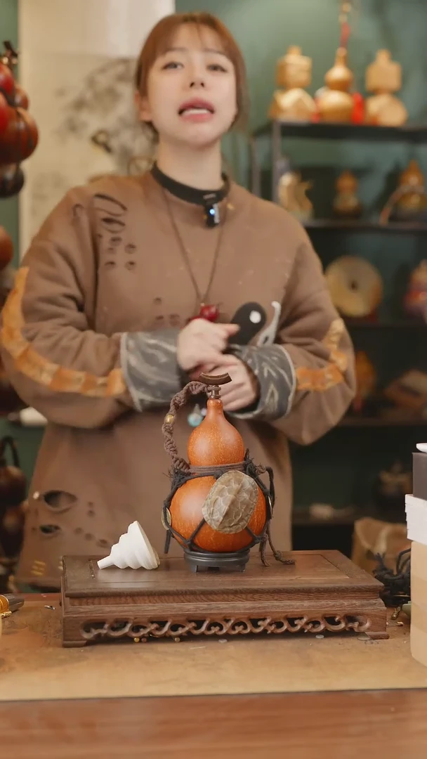 【闪购商品】22号精品天然大漆工艺防渗内胆酒葫芦~