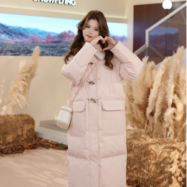 【冬日好礼】雪中飞新款冬季女士中长款羽绒服好羽绒GQX40140830Y