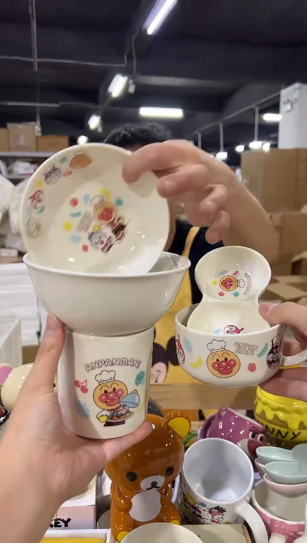 瓷片面包超人餐具6件套