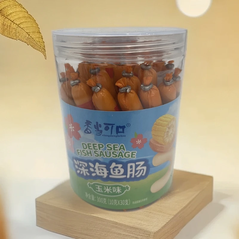 香当可口深海鱼肠宝宝健康营养零食原味辅食好抓握鱼肠