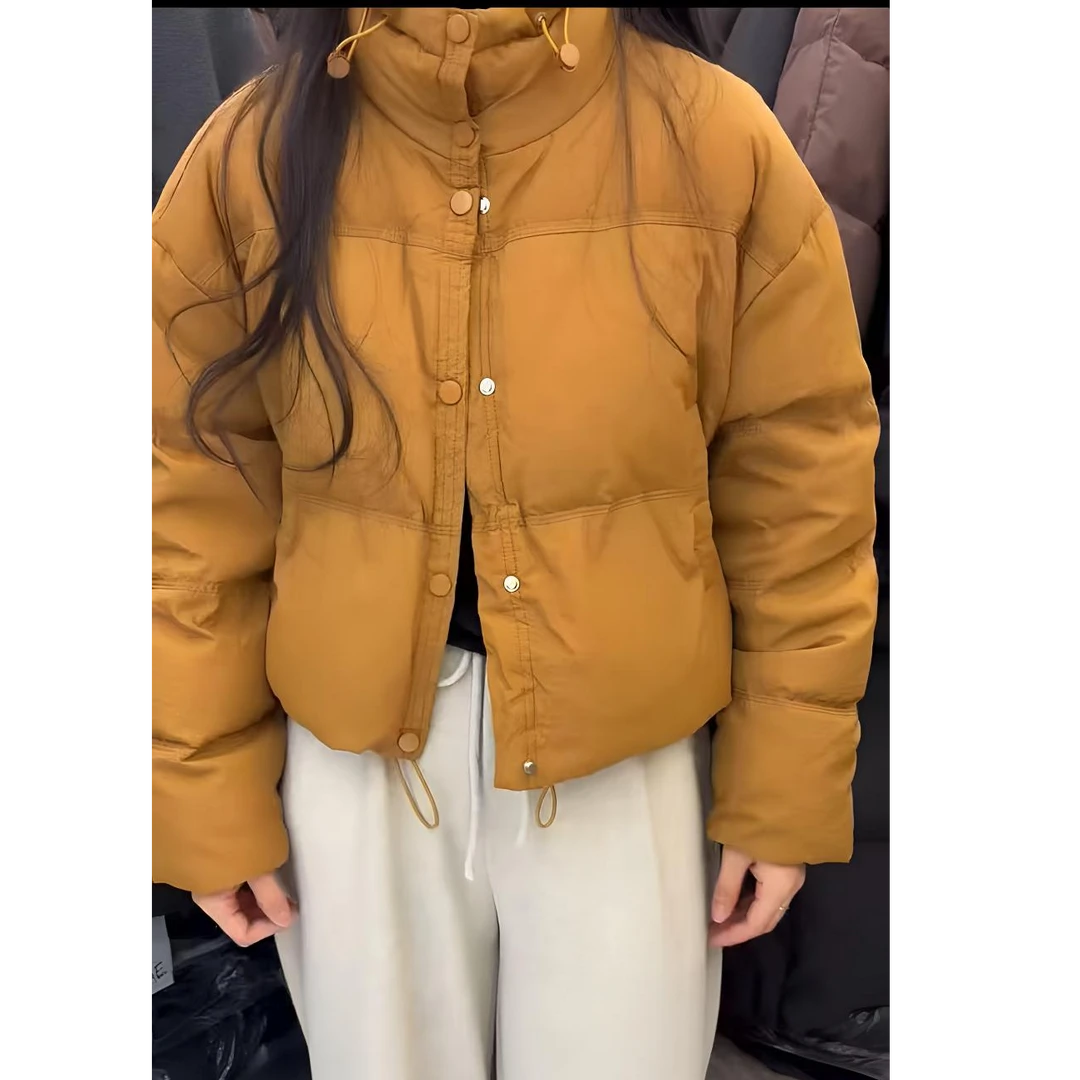 立领厚款长袖宽松女装网红复古冬季时尚