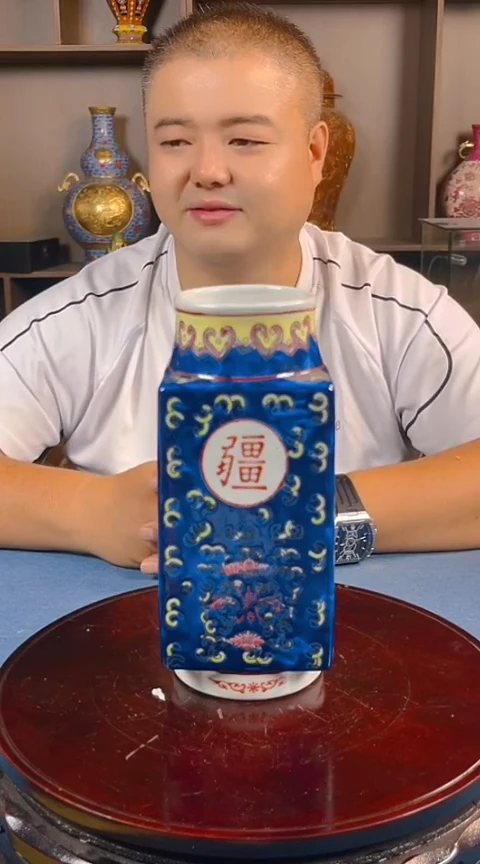 摆件景德镇陶瓷青花摆件34