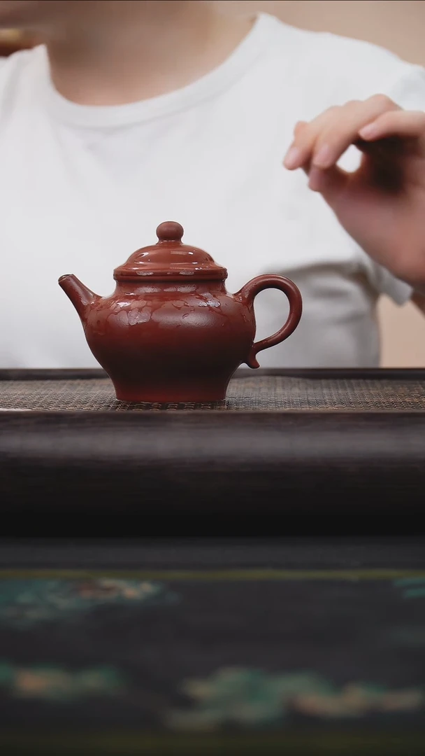 茶壶紫砂玫红砂 玉笠