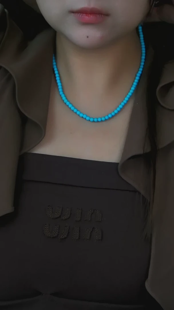 【闪购商品】绿松石项链银S925镶嵌发货一件