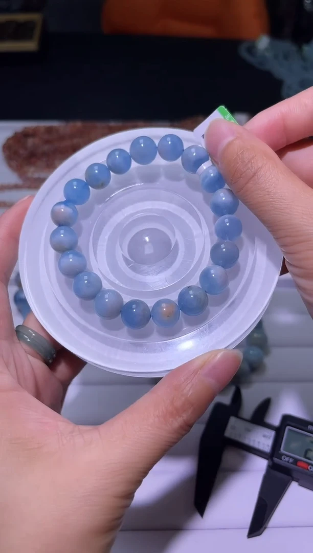 1海蓝宝石（处理）J202-10mm海蓝宝单圈-多样性发其一