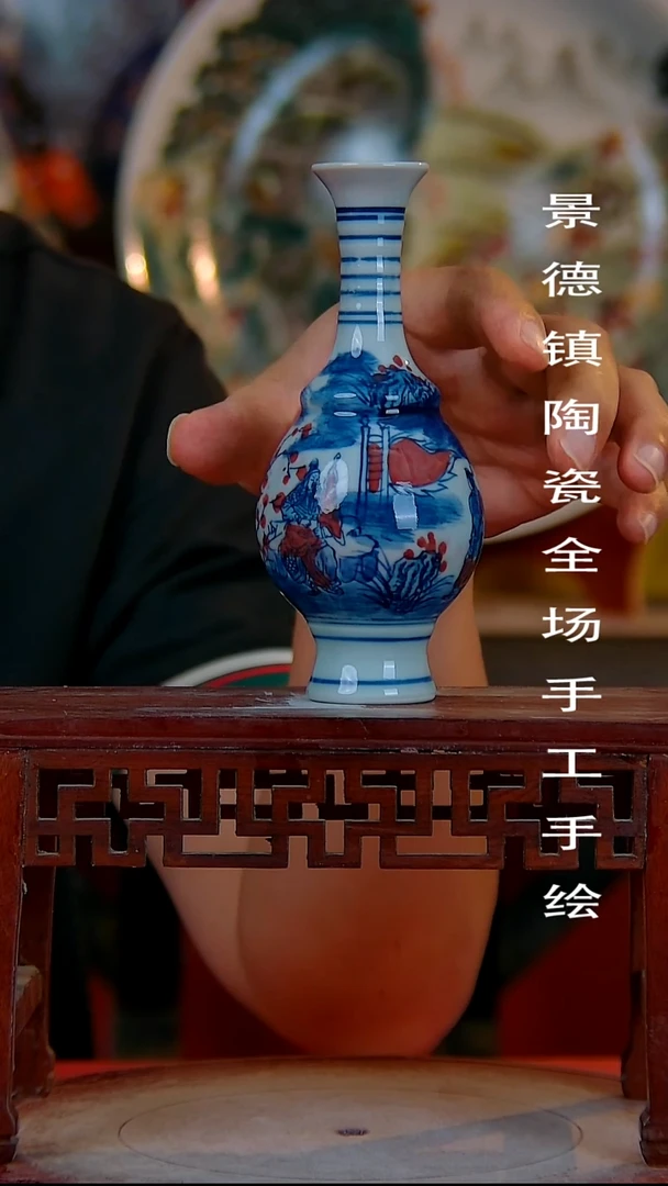 摆件手景德镇陶瓷 全场手工绘