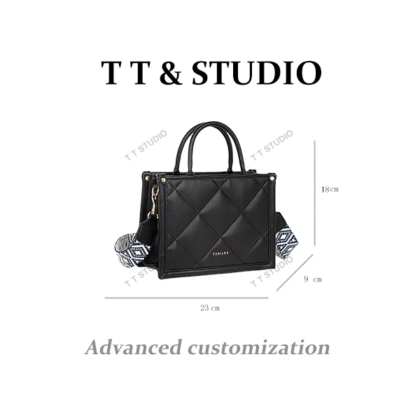 【TT Studio】QYX-81491-黑色 RAIN.CUN简约腋下斜跨轻奢女包