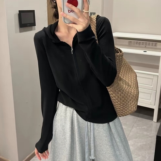 【现货+运费险】大码新款拉链帽衫女宽松休闲百搭显瘦韩版长袖上