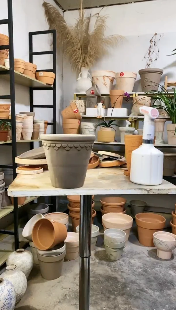 【闪购商品】陶瑕疵无售后20*19灰陶巴洛克 3盆无托