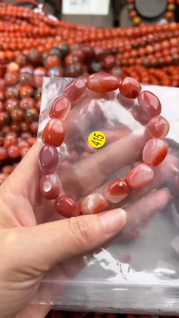 南红玛瑙手串未镶嵌10