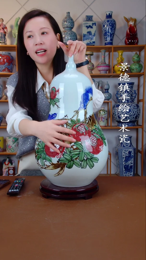 瓶景德镇手工手绘陶瓷摆件47