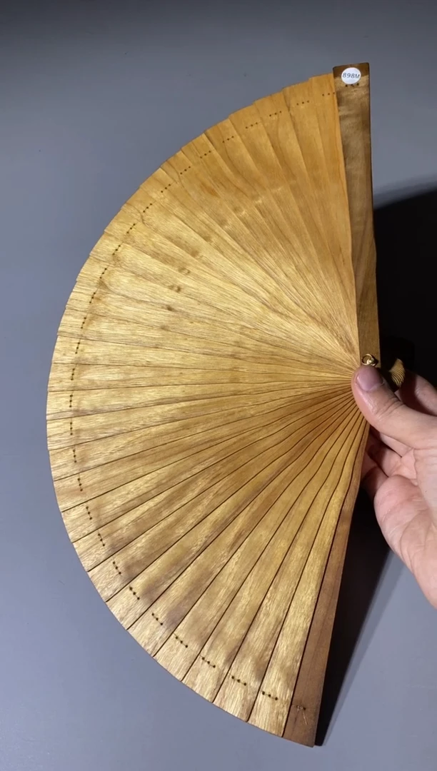 【闪购商品】金丝楠木雕898号21cm精品金丝楠木扇子