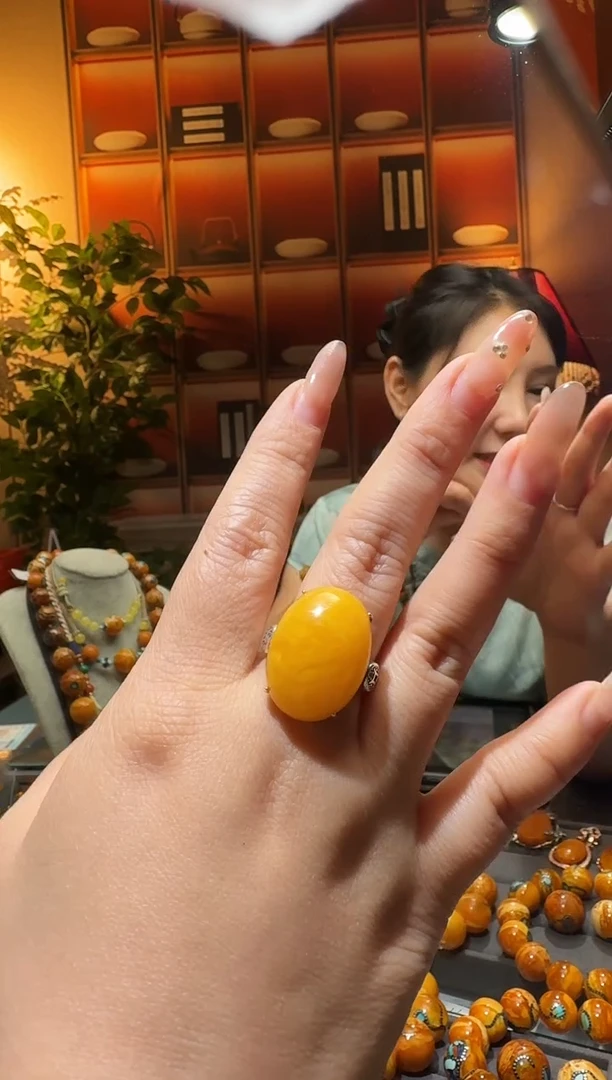 蜜蜡颈饰银S925镶嵌3871天然蜜蜡珠宝奇石全都保真