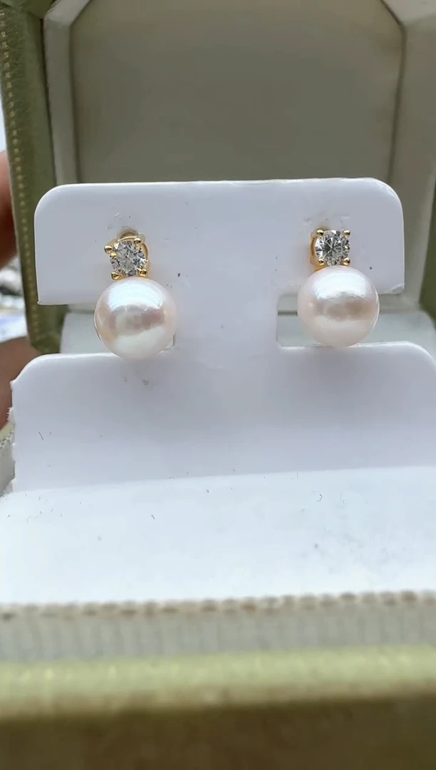 【闪购商品】海水珍珠耳饰银S925镶嵌非基地发货不带证书