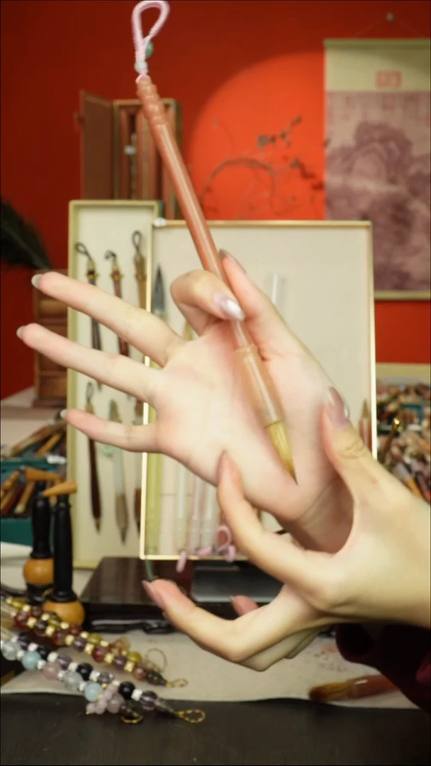 329号闪孤品高货毛笔链接 清水试笔 蘸墨不退