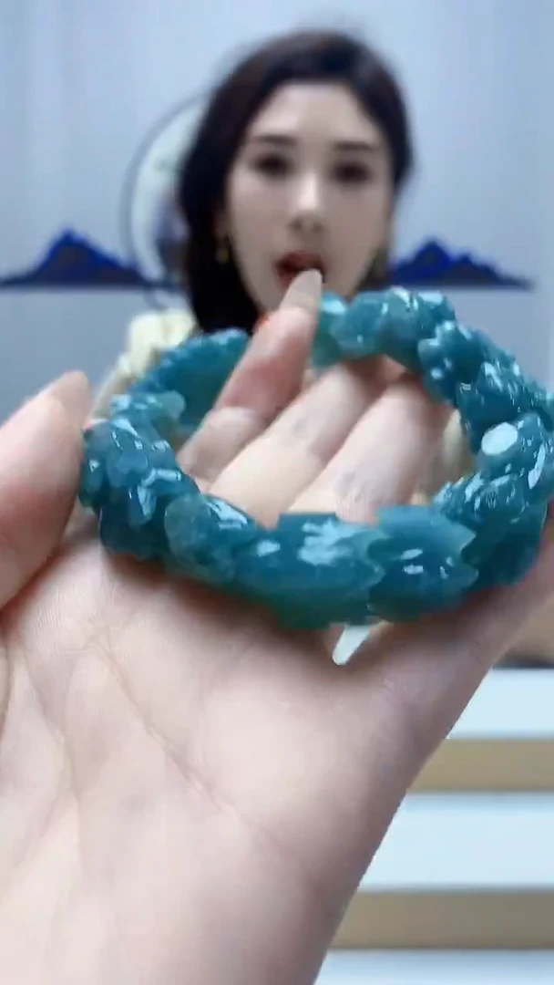 未镶嵌定制翡翠4829DD-毛货手串125