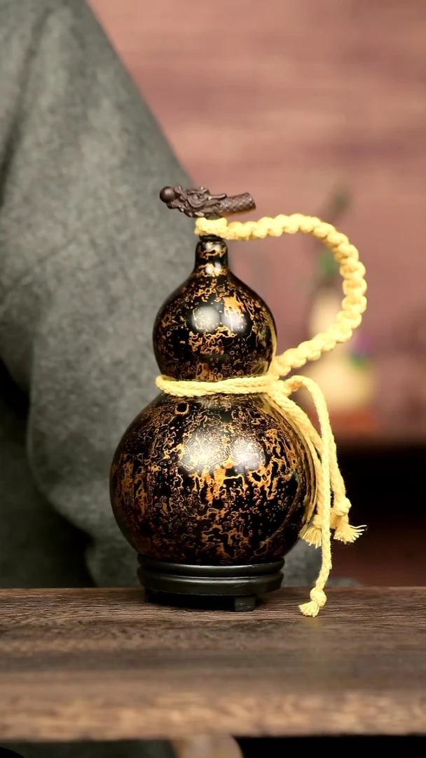 238号中药煮色  500ml左右 大漆葫芦水壶/酒壶 一物一拍