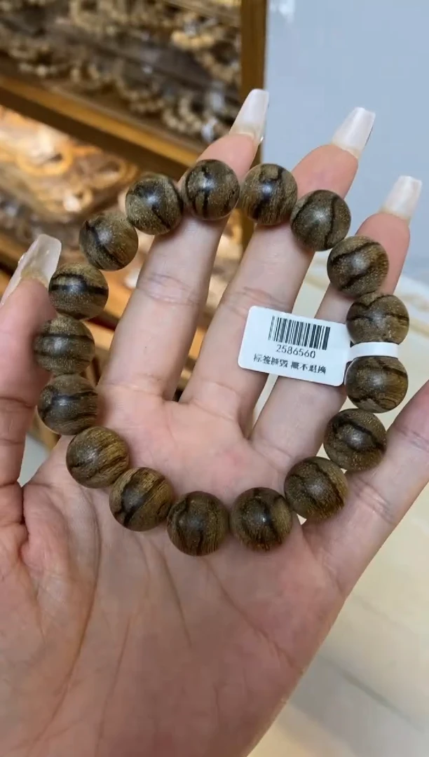 沉香手串达拉干圆珠单圈1.3+多样性发其一