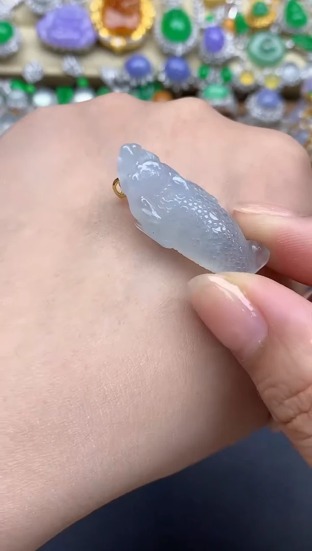 翡翠18K金镶嵌颈饰114-春日珠宝