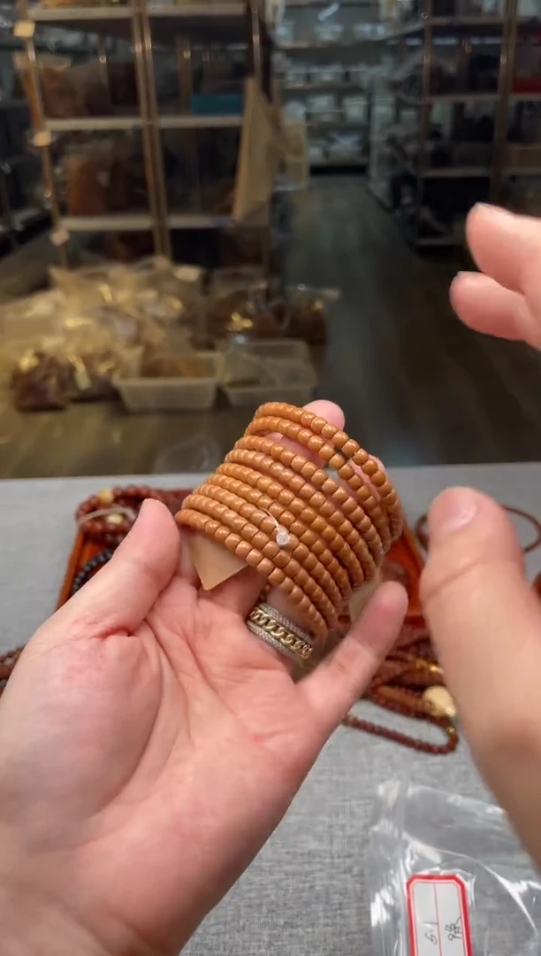 【闪购商品】橄榄核手串闪5核尖手工直切单圈5.1mm