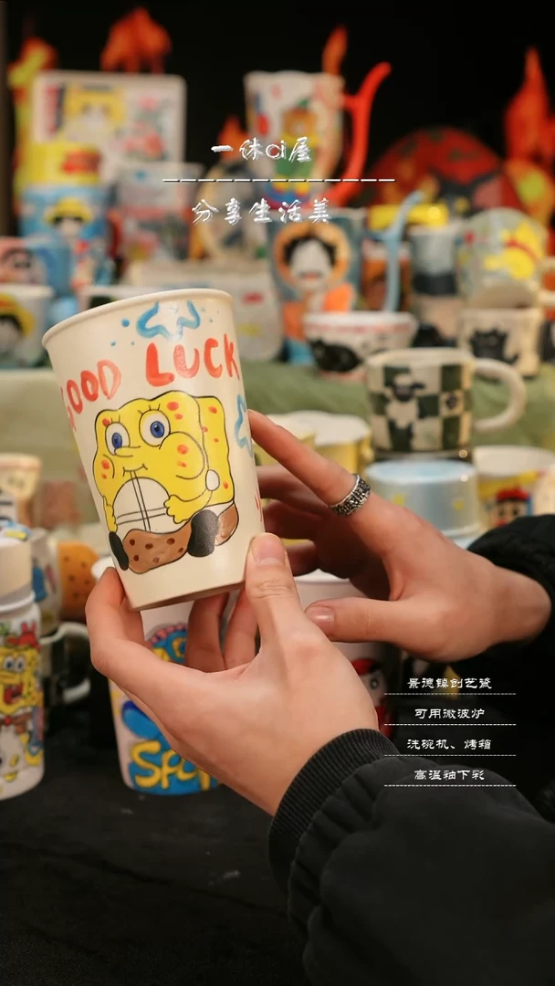 【闪购商品】摆件亲工手绘陶瓷-