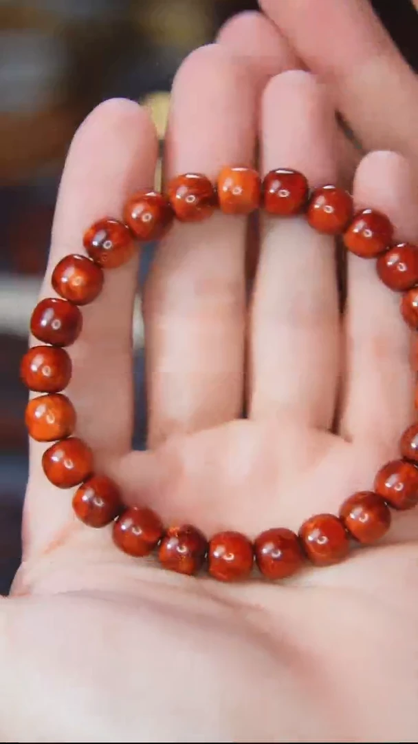 手串/手链小叶紫檀SG004 印度小叶紫檀8*8.8带螺旋星单圈