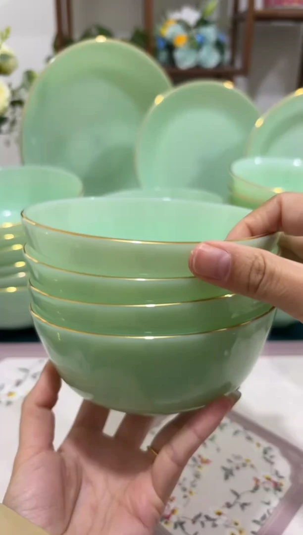 5.5英寸玉瓷碗4个口径13.8厘米