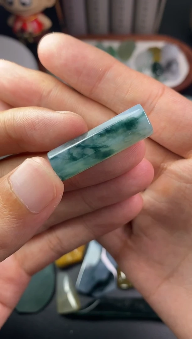 定制翡翠未镶嵌翡翠片料定制未镶嵌6.4-38