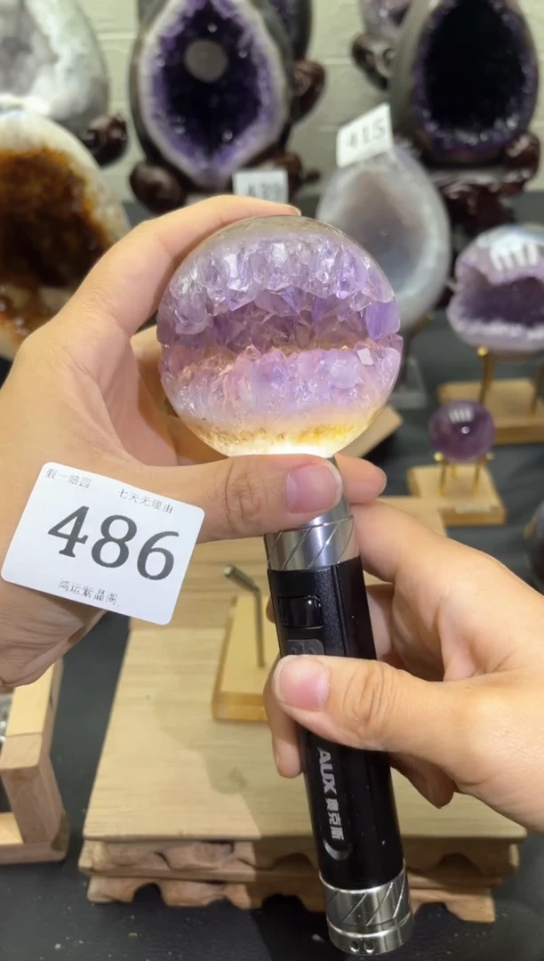 未镶嵌大型摆件（非配饰）紫晶486号开口笑