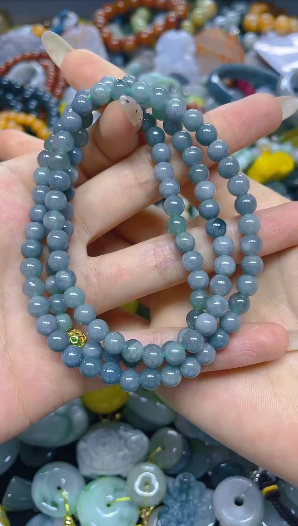 颈饰未镶嵌翡翠5MM/ T /翡翠A货，一件也是批发价