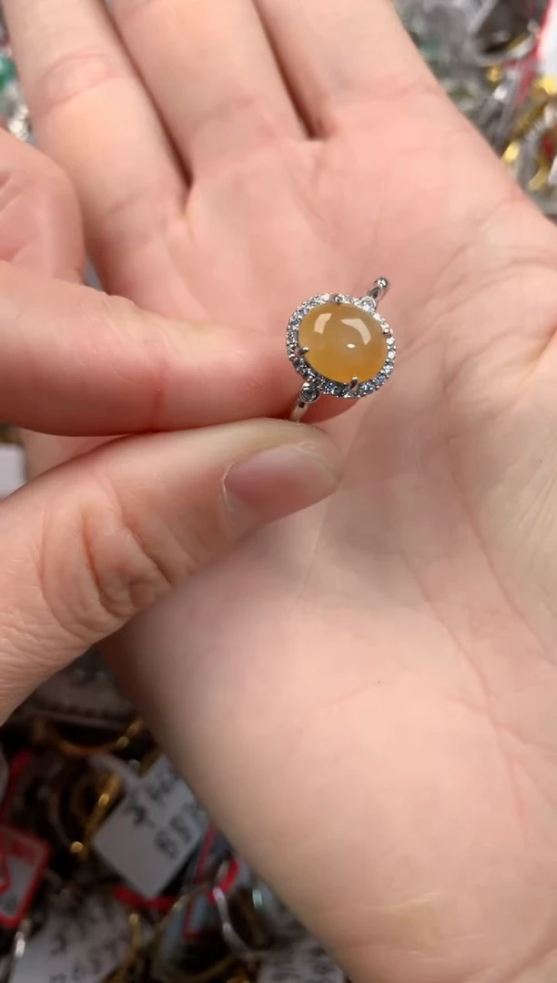 银S925镶嵌戒指翡翠333   9